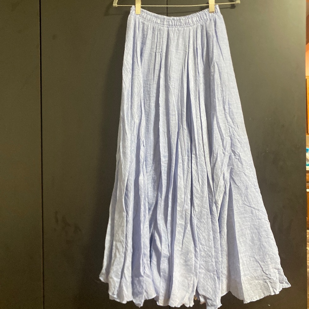 Women blue maxi skirt